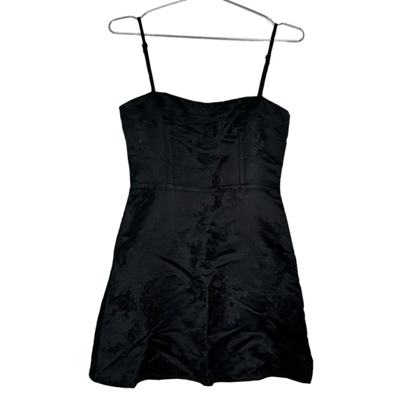Realisation Par Emilie Black Silk Mini Dress - Picture 2 of 6